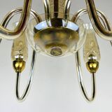 Vintage Murano glass chandelier in amber by De Majo, Italy, 1970s.