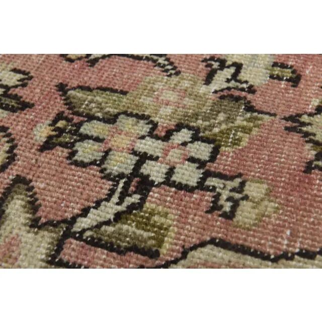 1970s Vintage Persian Handmade Wool Green Area Rug 285x390