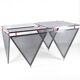 Iron desk and chair in Memphis style