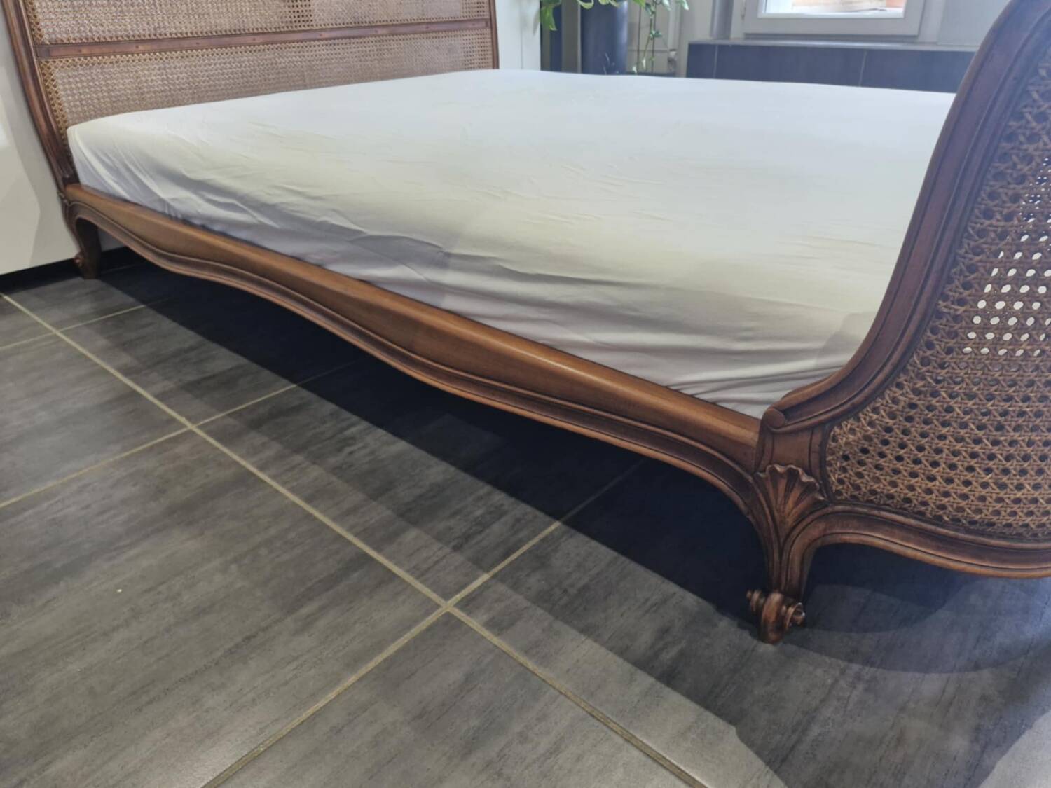 Louis XV style cane basket bed