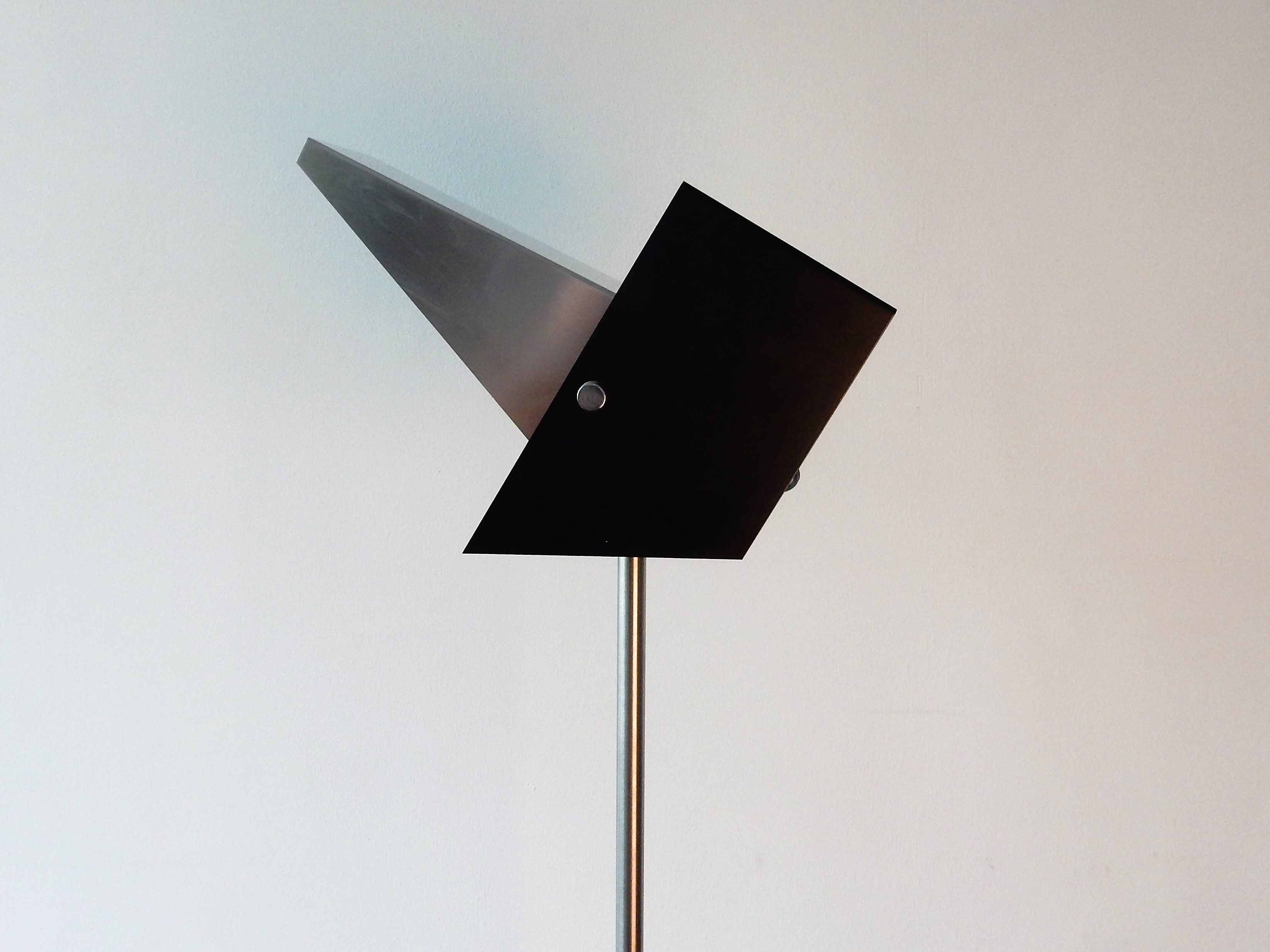 Black and metal adjustable floor lamp for Lyfa, 1960's