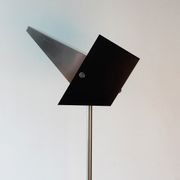 Black and metal adjustable floor lamp for Lyfa, 1960's
