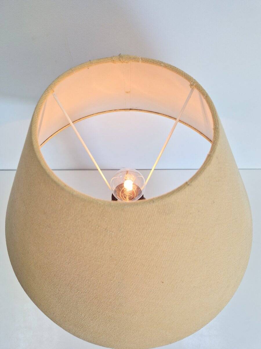 Lampe de table en bois brutaliste moderne du milieu du siècle, France, années 1950