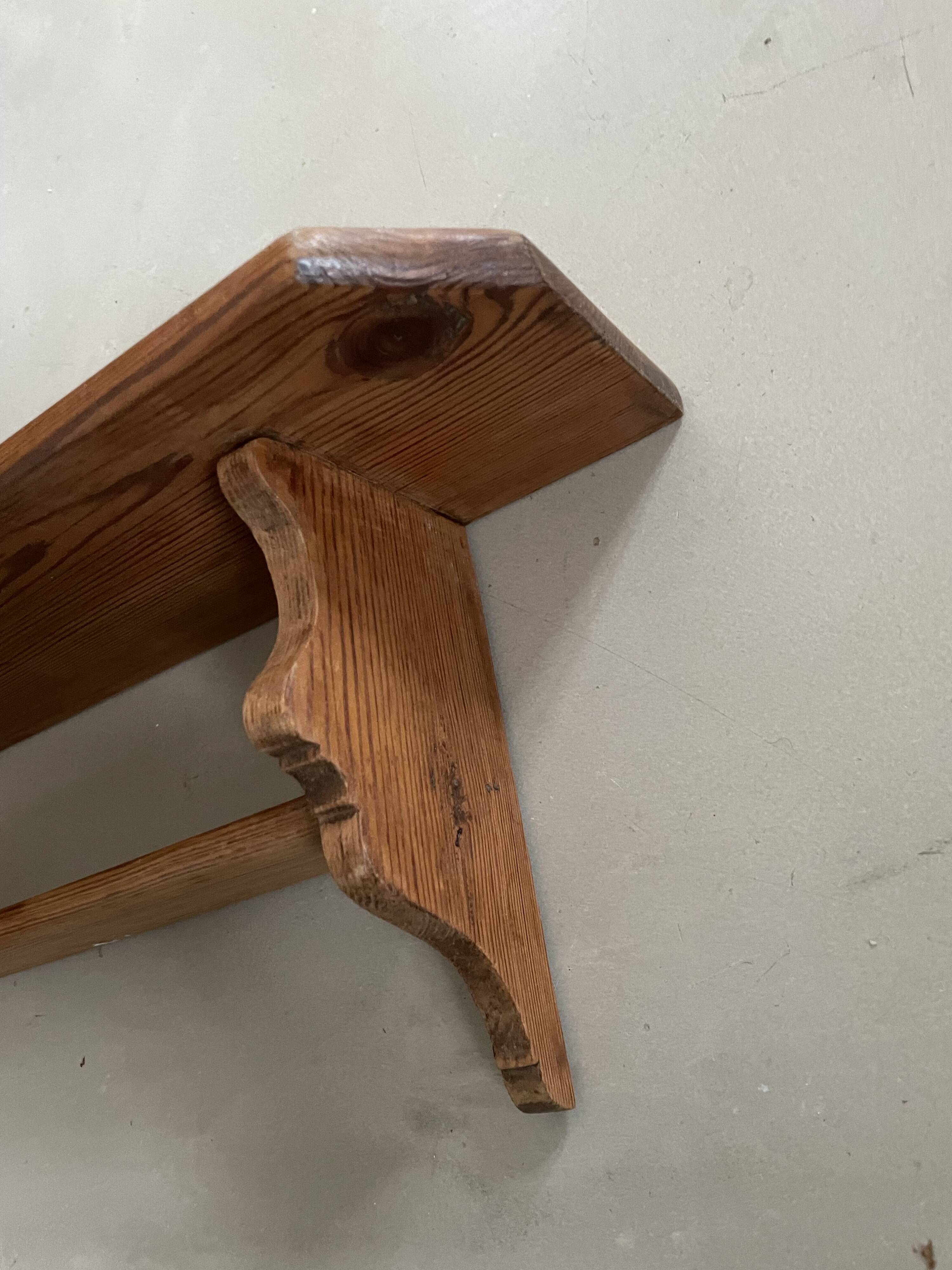 Small pine wall shelf