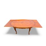Louis XV style cherry wood table with extensions