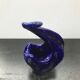 Ancient vase blue ceramics vintage swan shape
