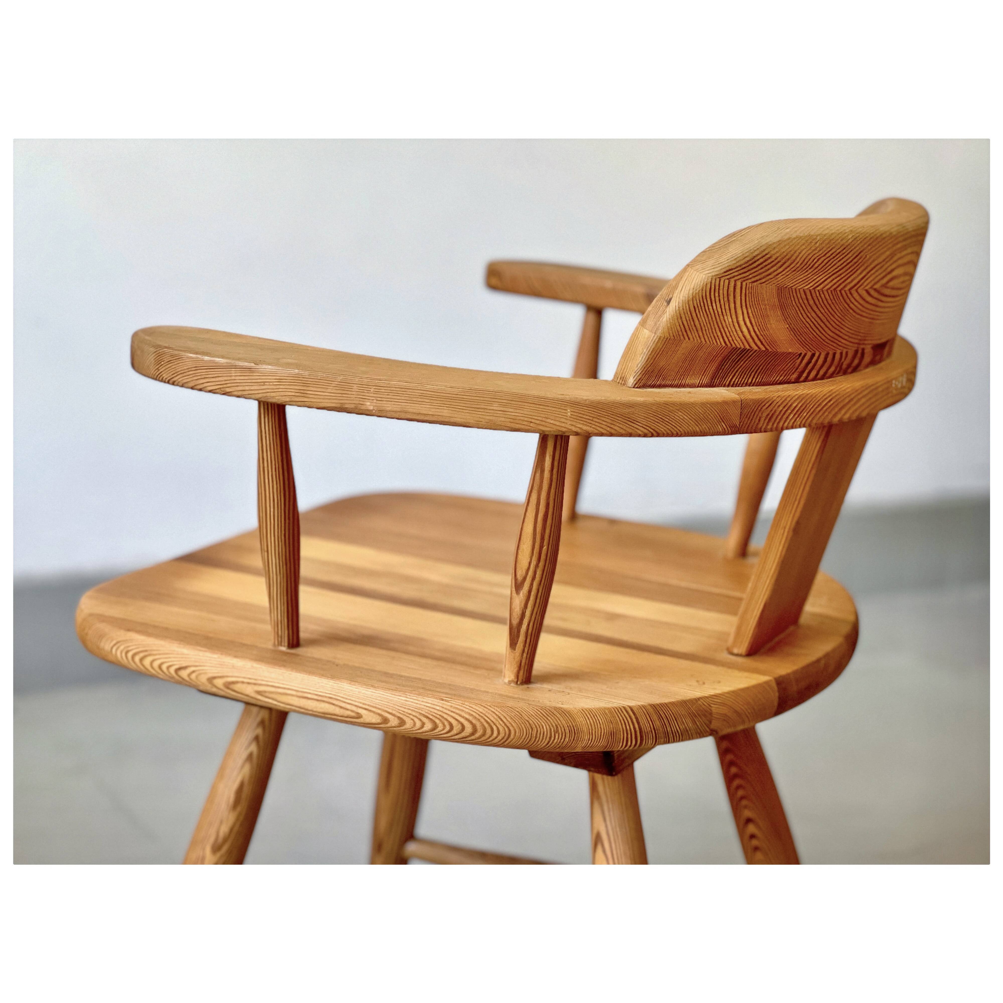 Scandinavian pine chair, By Asko, Finland, 1970s