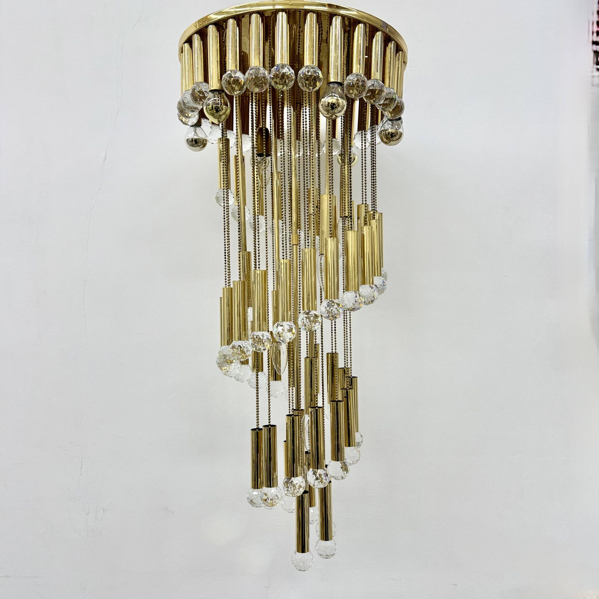 Mid-century design hanging lamp by Ernst Palme , Germany , 1970s