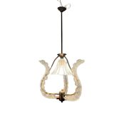 Barovier Italian Murano glass pendant light by Ercole Barovier, 1940s