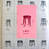 Stool Thonet 1930 seat blond wood