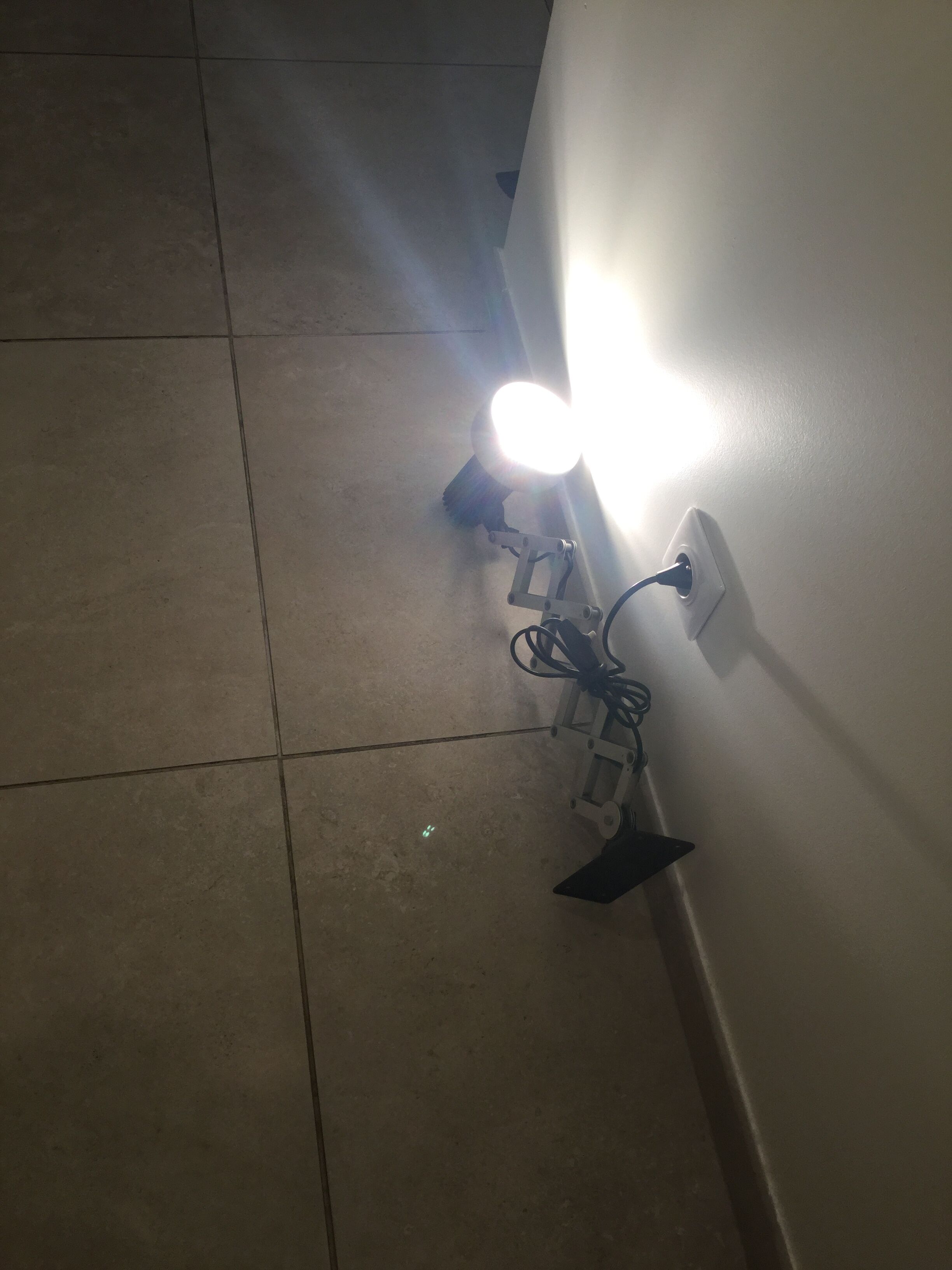 Industrial accordion wall light