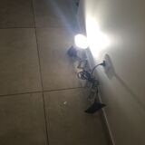 Industrial accordion wall light