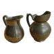 Lot anciens pots à lait crème étain fin