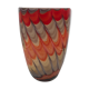 Vase in art verrerie blown glass polychrome mouth 24.5 cm
