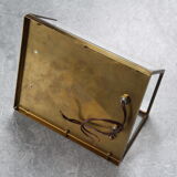 Wall sconce in brass and glass