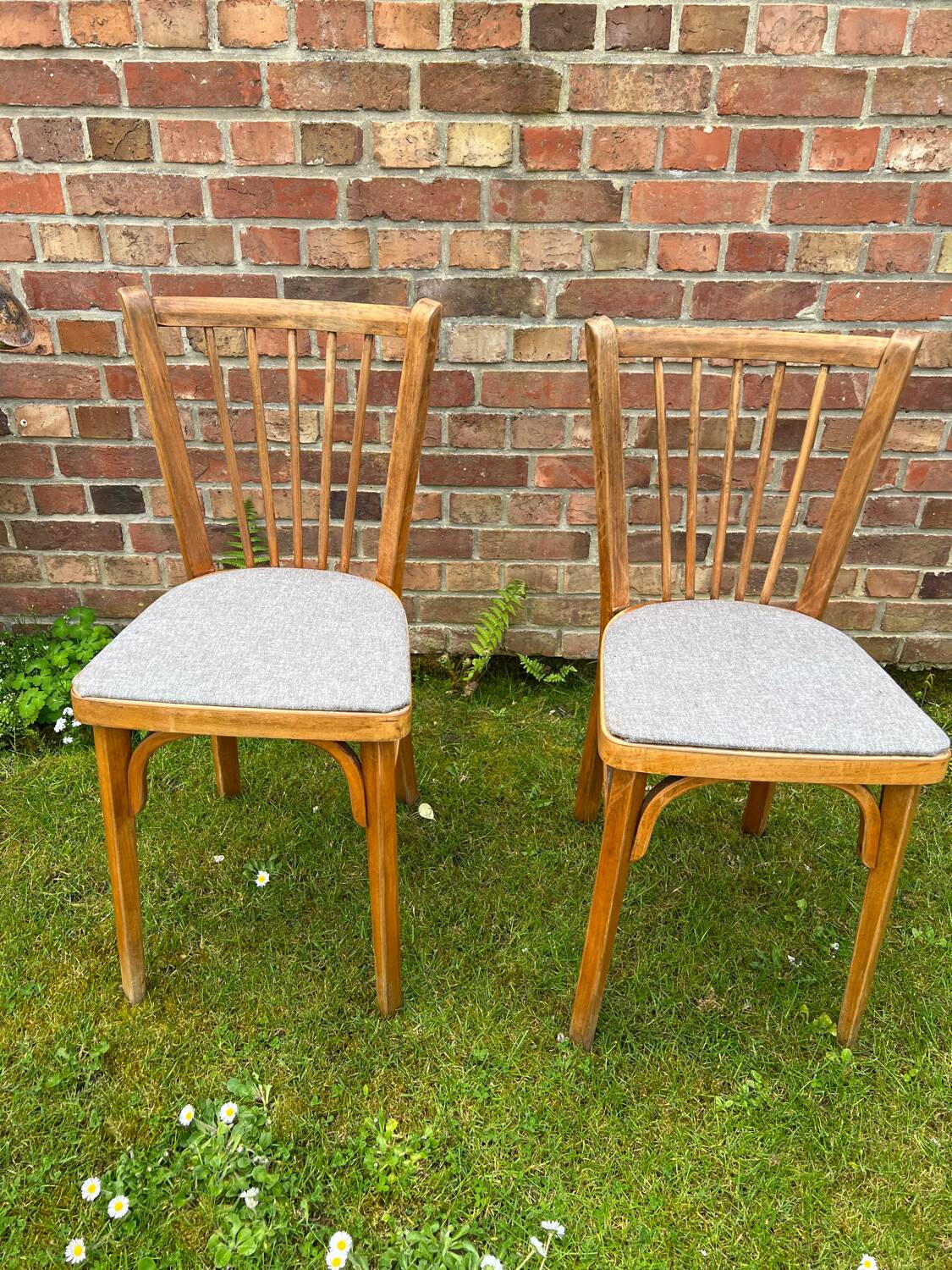Pair of vintage Baumann bistro chairs