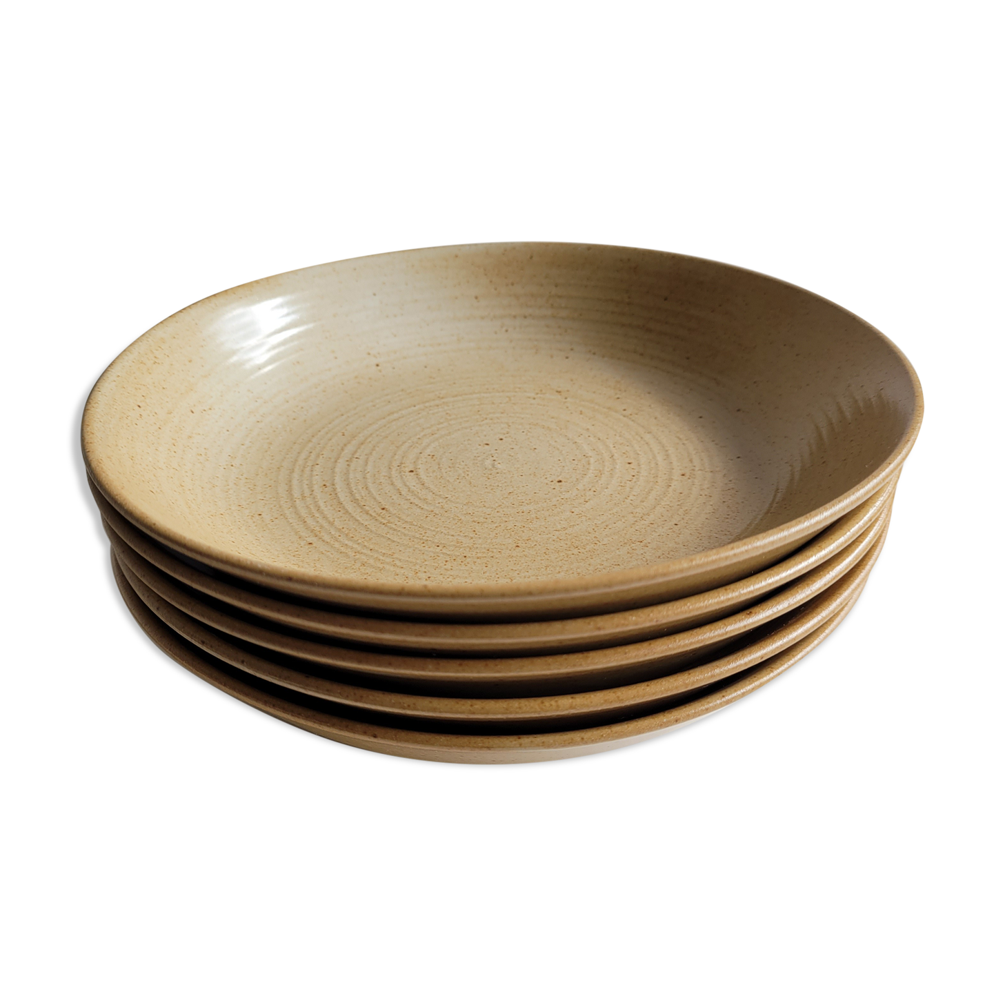Lot de 5 assiettes creuses en grès