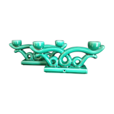 Pair of two-arm ceramic candle holders from Vallauris