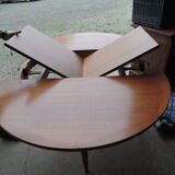 Round table teak scandinavian style 1970