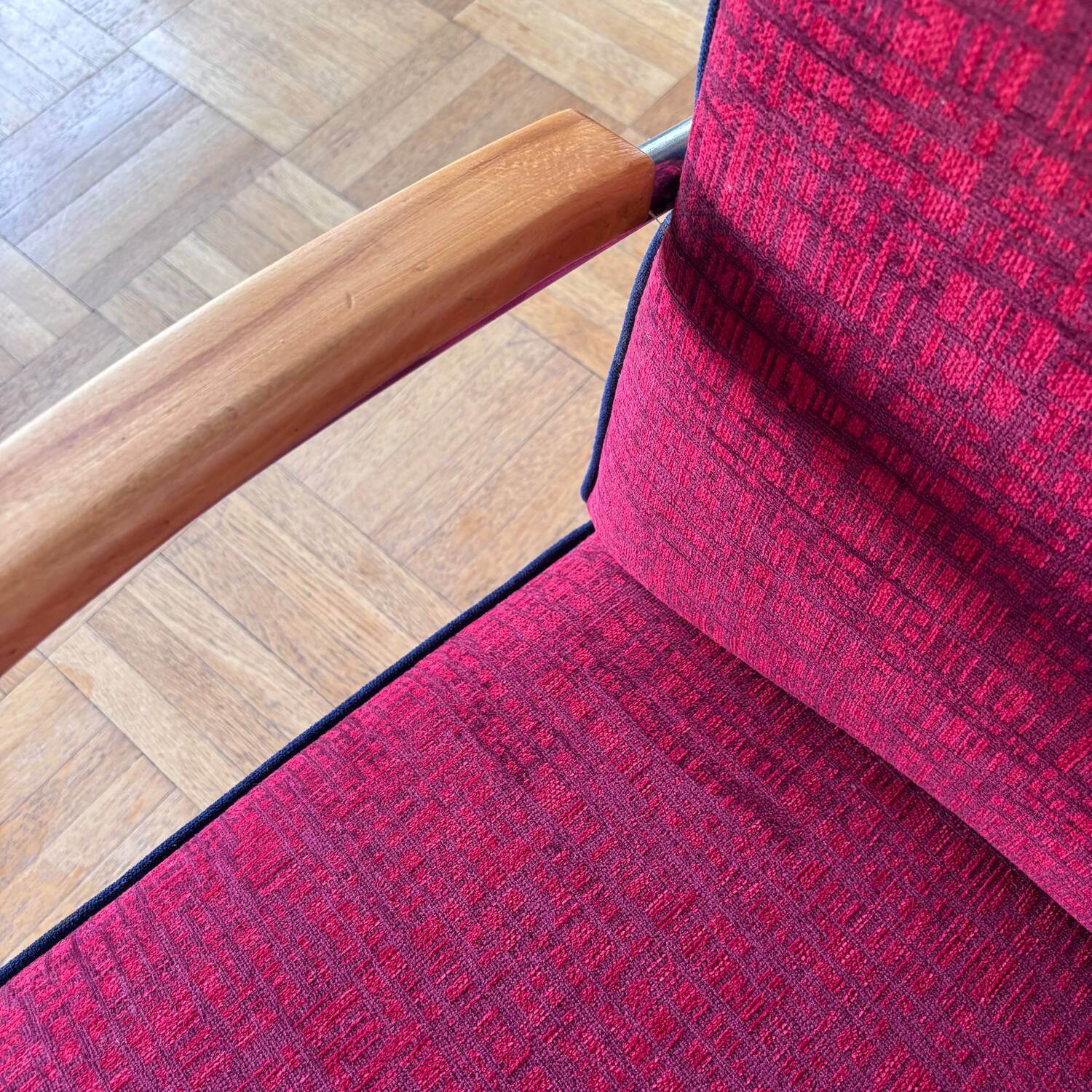 Functionalist armchair, restored, Czechoslovakia