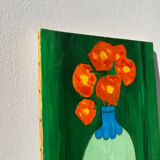 Bouquet of flowers oil on canvas signed