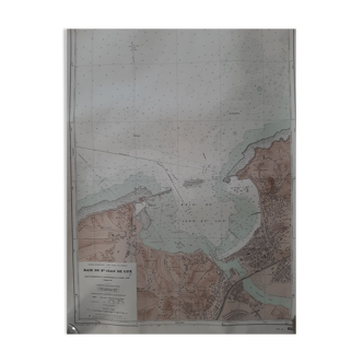 Nautical chart of the Bay of Saint Jean de luz