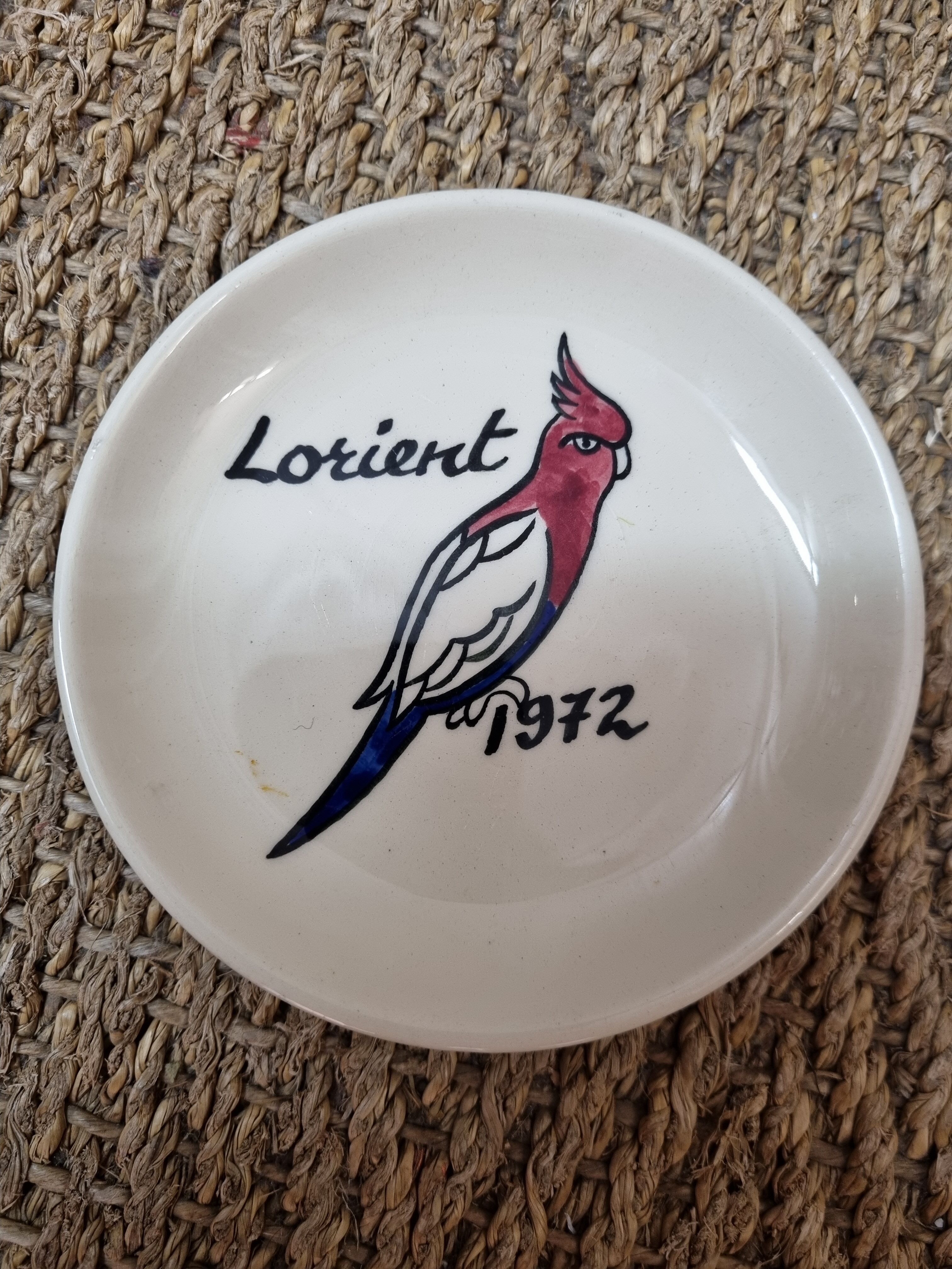 Ceramic cup Lorient ornithology 1972