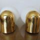 Pair of appliques " Limburg " white opaline and golden methacrylate 80s