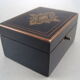 Jewelry box in blackened wood marquetry brass napoleon iii