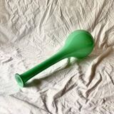 Vintage green blown glass soliflore vase - 51 cm