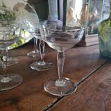 Crystal champagne glasses 30s