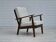 1960s, Danish armchair, refurbished, quality white/grey furniture fabric.