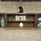 Wall shelf display cabinet library 1970