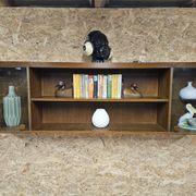 Wall shelf display cabinet library 1970