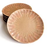 Set of 6 stoneware dessert plates