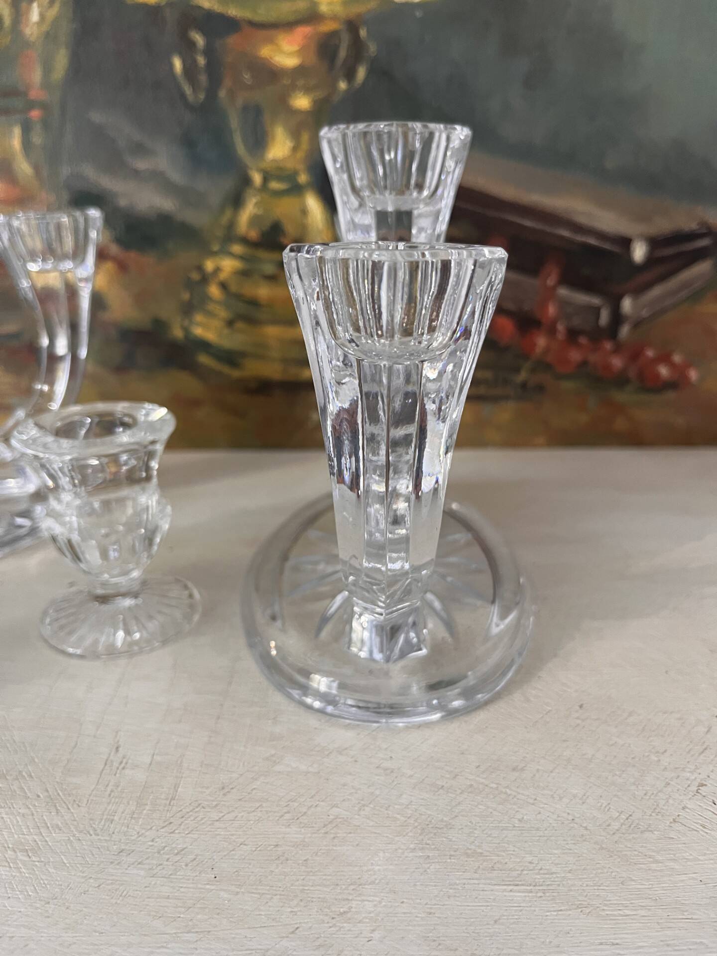 Set of 4 1960s candlesticks