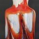 Modernist opaline vase Murano Carlo Moretti 60s-70s orange blue white