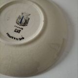 Rare assiette Gien modèle Guy – décor bleu peint à la main - fin 19ème