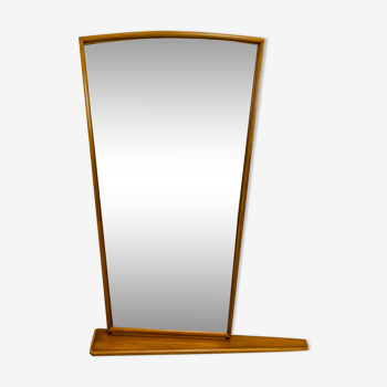 50s shelf mirror asymmetrical wood