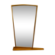 50s shelf mirror asymmetrical wood