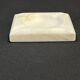 Vintage ashtray in white marble square 1970s Carrara Italy