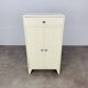 White wood convenient storage unit from the 1950s