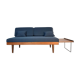 Daybed teck blue fabric Ingmar Relling by Ekornes vintage scandinavian