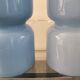 Pair of vintage lamps in blue glass