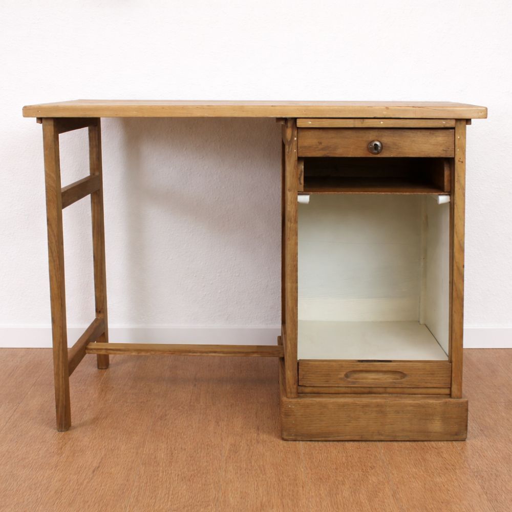 Vintage 1940s Oak Desk