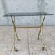Vintage dessert trolley in brass and smoked glass 1960