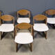 Vintage brutalist dining chairs, set of 6 - 1960s