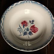 6 mismatched soup plates Marsac Marinette Digoin Badonviller