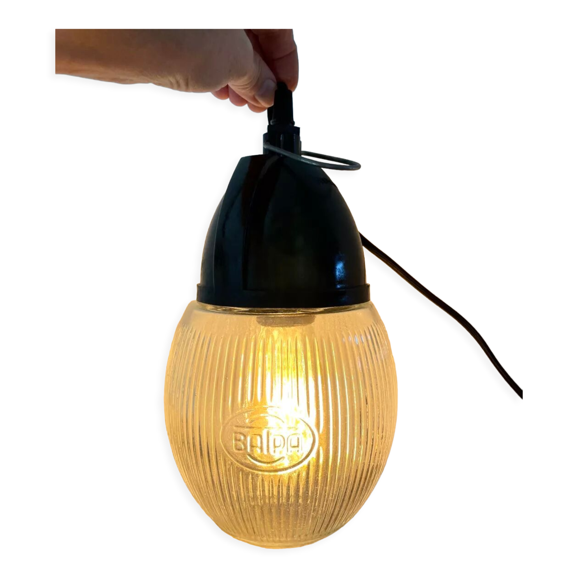 Set of two vintage industrial walkmen made of prismatic glass