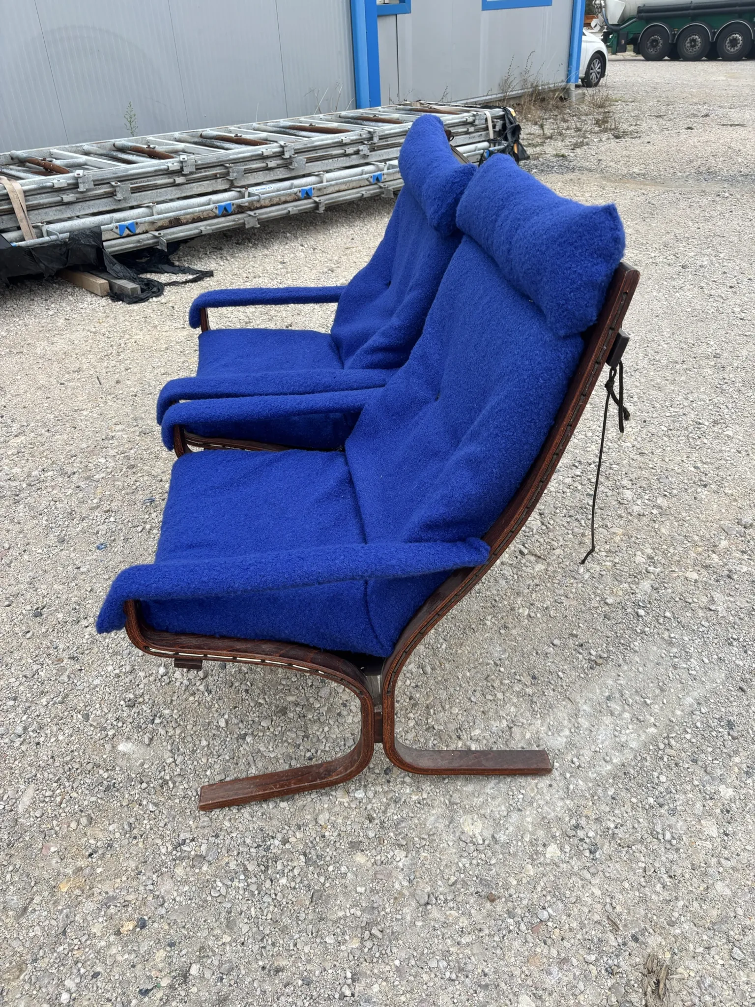 Pair of Siesta armchairs by Ingmar Relling, vintage Scandinavian design.